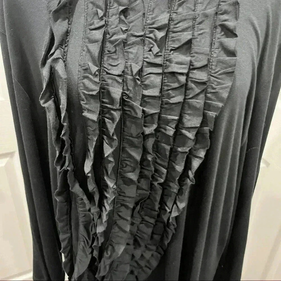 NWT Lane Bryant plus size long Sleeve visco’s/spandex blend Ruffle detailing - Picture 2 of 8